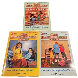 Babysitters club books apple paperbacks author Ann Martin lot of 3 books
